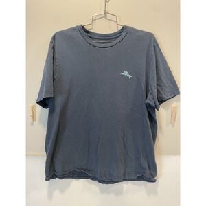 Tommy Bahama Men's Short Sleeve Blue With Back Design Tshirt Size M Pre-owned